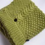 Large Lime Green Pillow / Cushion Cover Hand..